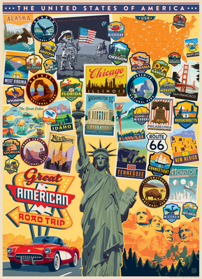 Great American Road Trip 1000-Piece Puzzle 1682349330 Book Cover