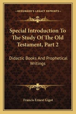 Special Introduction To The Study Of The Old Te... 1163306061 Book Cover
