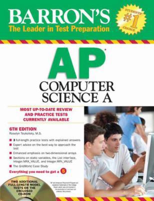 Barron's AP Computer Science A with CD-ROM 1438072775 Book Cover