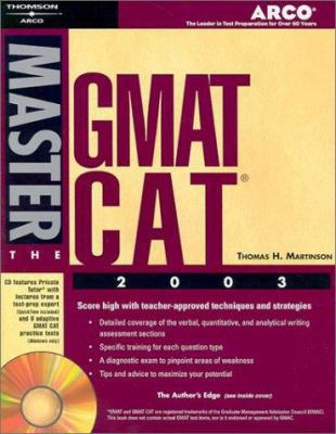 Master the GMAT CAT, 2003/E W/CD-ROM [With CDROM] 0768908884 Book Cover