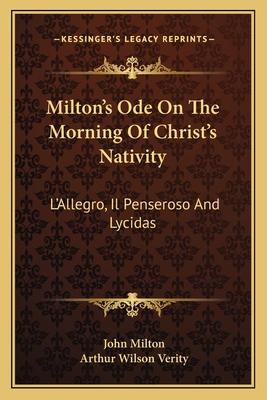 Milton's Ode On The Morning Of Christ's Nativit... 1163089907 Book Cover