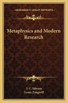 Metaphysics and Modern Research 1162737034 Book Cover