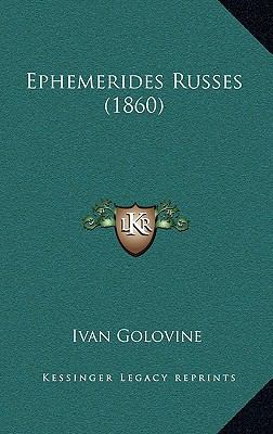 Ephemerides Russes (1860) [French] 1167762347 Book Cover