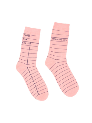 Library Card (Pink) Socks - Small 059327525X Book Cover