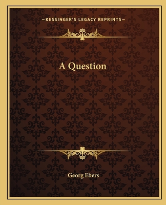 A Question 1162649909 Book Cover