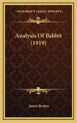 Analysis Of Babbit (1919) 1164251155 Book Cover