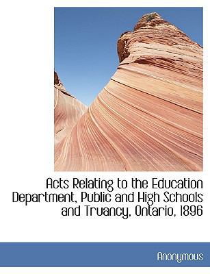 Acts Relating to the Education Department, Publ... [Large Print] 111677707X Book Cover