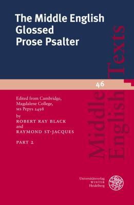 The Middle English Glossed Prose Psalter, Part 2 3825361292 Book Cover