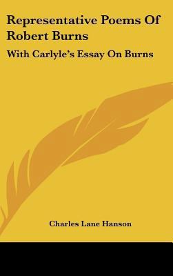 Representative Poems of Robert Burns: With Carl... 1104844818 Book Cover