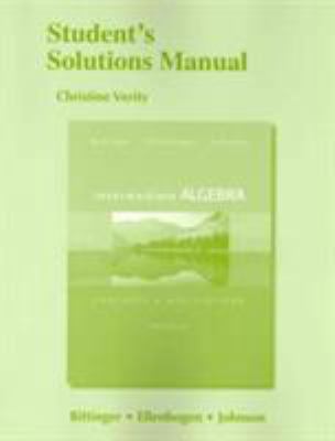 Student's Solutions Manual for Intermediate Alg... 0321848365 Book Cover