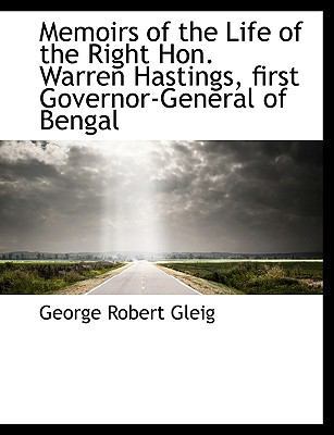 Memoirs of the Life of the Right Hon. Warren Ha... 1116794497 Book Cover