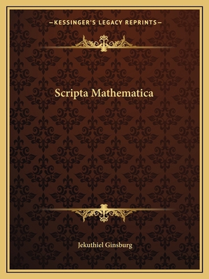 Scripta Mathematica 1162587059 Book Cover