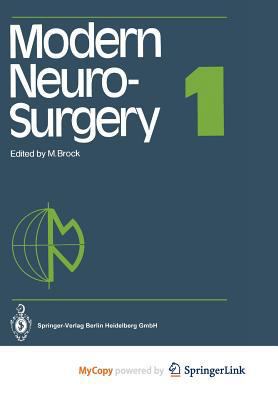 Modern Neurosurgery 1 3662088037 Book Cover
