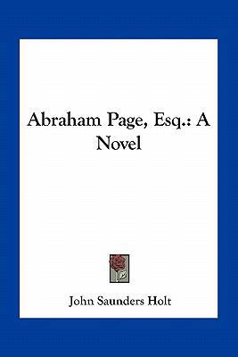 Abraham Page, Esq. 1163719471 Book Cover