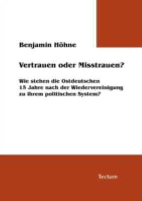 Vertrauen oder Misstrauen? [German] 3828889956 Book Cover