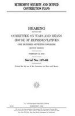 Retirement security and defined contribution plans 1983617075 Book Cover