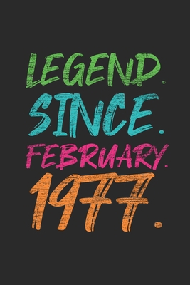 Legend Since February 1977: Birthday Gift and Anniversary Gift for Wife Women And Men - Graph Paper Journal (6" X 9" - 120 Pages/ 5 Squares per inch)