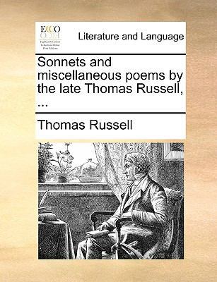 Sonnets and Miscellaneous Poems by the Late Tho... 1170614906 Book Cover