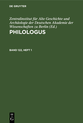 Philologus. Band 123, Heft 1 [German] 3112544412 Book Cover