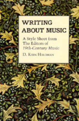 Writing about Music 0520063821 Book Cover