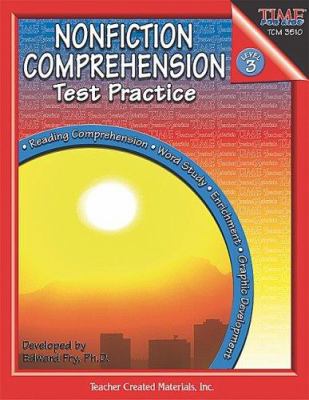 Nonfiction Comprehension Test Practice, Level 3 0743935101 Book Cover