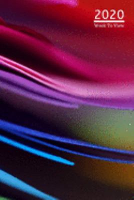 Paperback A5 2020 Diary Week To View Paperback Cover With Alternative Design -: - Rainbow Coloured Diary - Year Planner For Business, Office, Home, University, Book