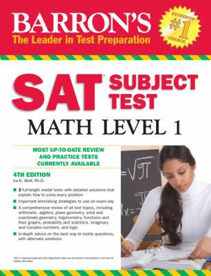Barron's SAT Subject Test Math Level 1 1438000308 Book Cover