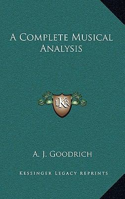 A Complete Musical Analysis 1163215546 Book Cover