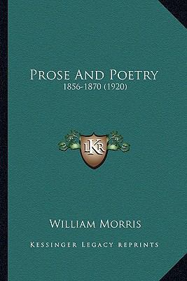 Prose And Poetry: 1856-1870 (1920) 1164080113 Book Cover