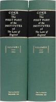 The First Part of the Institutes of the Laws of... 1584770333 Book Cover