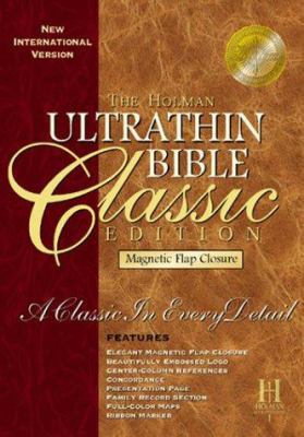 Niv Ultrathin Classic Bible With Magnetic Closu... 1558198849 Book Cover
