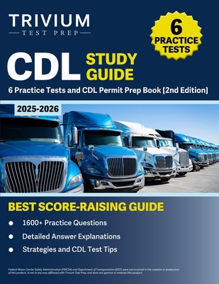 CDL Study Guide 2025-2026: 6 Practice Tests and... 1637988230 Book Cover