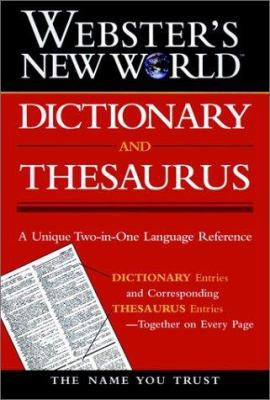 Webster's New World Dictionary and Thesaurus 0028605748 Book Cover