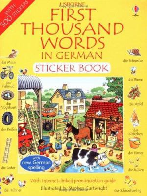 First 1000 Words in German Sticker Book (First ... 0746051026 Book Cover