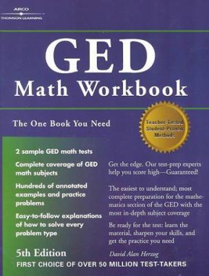 GED Math Workbook, 5/E 0764560980 Book Cover
