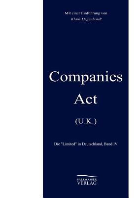 Companies Act U.K. 3937686495 Book Cover