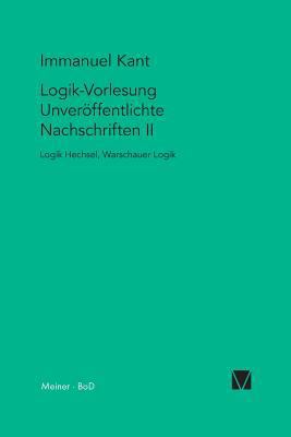 Logik-Vorlesung. Unveröffentlichte Nachschrifte... [German] 3787313389 Book Cover