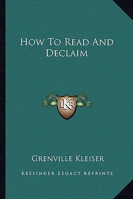 How To Read And Declaim 1162954604 Book Cover