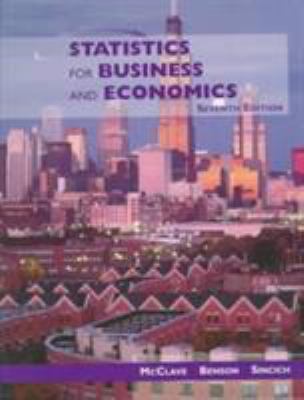 Statistics for Business and Economics 0138402329 Book Cover