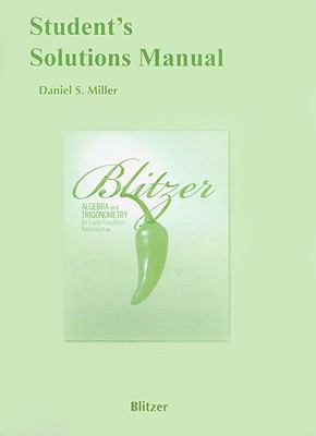 Student Solutions Manual for Algebra and Trigon... 0321588819 Book Cover