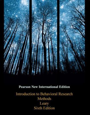 Introduction to Behavioral Research Methods: Pe... 129202027X Book Cover