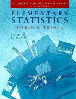 Elementary Statistics (solutions manual) 020157683X Book Cover