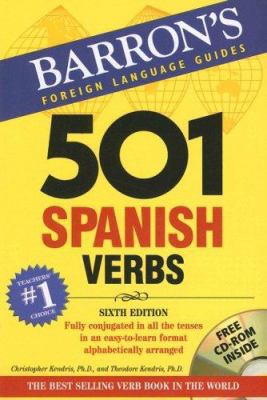 501 Spanish Verbs [With CDROM] 0764179845 Book Cover