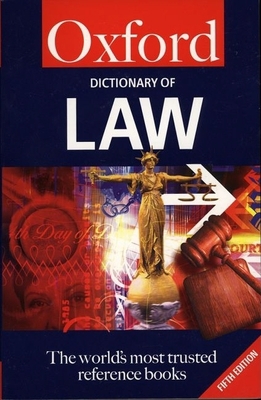 A Dictionary of Law (Oxford Quick Reference) 0198603991 Book Cover