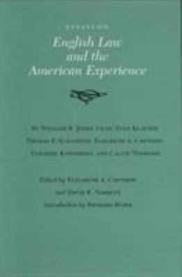 Essays on English Law and the American Experience 0890965811 Book Cover