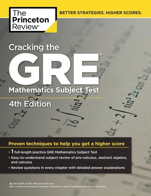 Cracking the GRE Mathematics Subject Test 0375429727 Book Cover