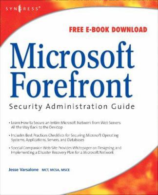 Microsoft Forefront Security Administration Guide B0082OJTWG Book Cover