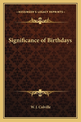 Significance of Birthdays 1162568119 Book Cover