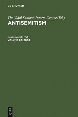 Antisemitism: Volume 20 3598237200 Book Cover