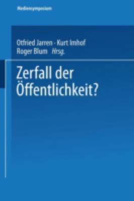 Zerfall Der Öffentlichkeit? [German] 3531135554 Book Cover